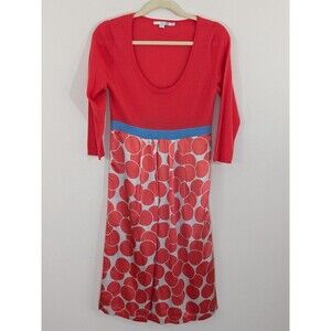 Boden Cosmopolitan Poppy Falling Spots Dress Wool Silk Blend Long Sleeve Sz 6L